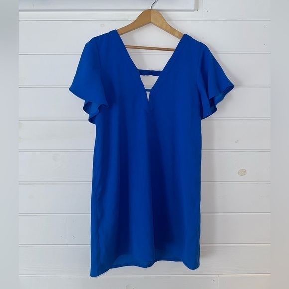 Jack by BB Dakota 0 to 100 Party Dress V-Neck Ruffle Sleeves Flowy Boho Casual M - Picture 4 of 14